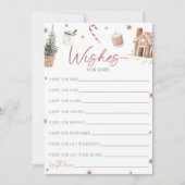 Dusche Santa Baby wünscht eine Babykarte Einladung (Vorderseite)