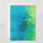 Dusche | Tropenfarben - Gold - Script Einladung (Rückseite)