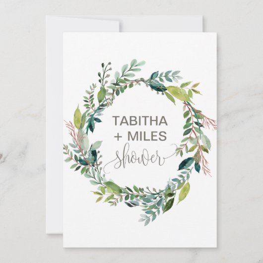 Dusche und Dusche Einladung (Rückseite)