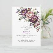 Dusche und Pflaumenknüppel Dusche Einladung (Stehend Vorderseite)