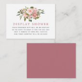 Dusche und Rose Gold Babydusche Begleitkarte (Vorne/Hinten)