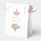 Dusche und Rose Gold Blumenstrauß Kinderdusche Geschenkschachtel (Rückseite)