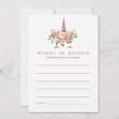 Dusche und Rose Gold Einhorn Kinderdusche Mama Ber Einladung (Vorderseite)