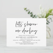 Dusche unser Liebling, Modernes Lässiges Brautpart Einladung (Stehend Vorderseite)