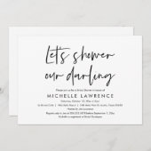 Dusche unser Liebling, Modernes Lässiges Brautpart Einladung (Vorne/Hinten)