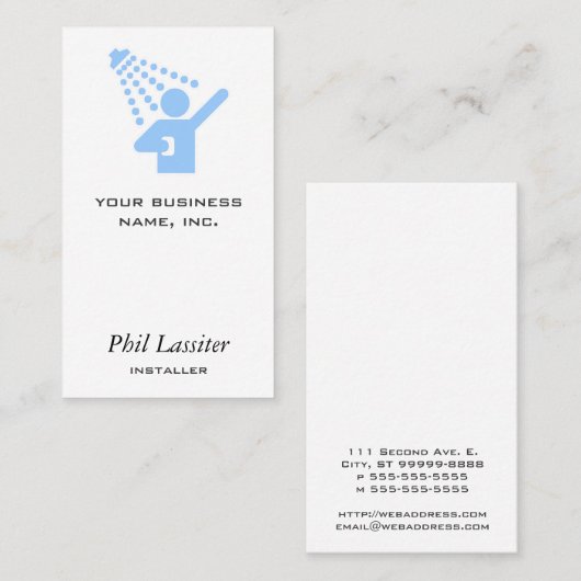 Dusche Visitenkarte (Vorne/Hinten)