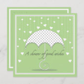Dusche von Hearts Green Baby Dusche Einladung (Vorne/Hinten)