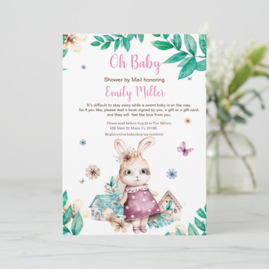 Dusche von Hunden, per Post Einladung (Stehend Vorderseite)