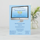 Dusche von Mail Baby Boy Blue online Einladung (Stehend Vorderseite)