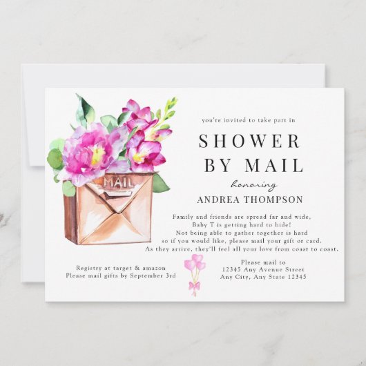 Dusche von Mail Baby Shower Einladung (Vorderseite)