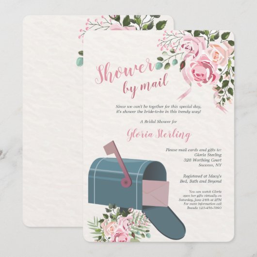 Dusche von Mail Bridal Dusche Einladung (Vorne/Hinten)