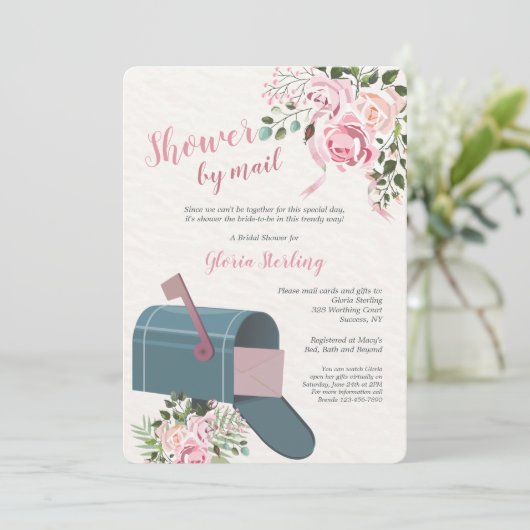 Dusche von Mail Bridal Dusche Einladung (Stehend Vorderseite)