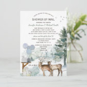 Dusche von Mail Forest Boy Country Deer Baby Dusch Einladung (Stehend Vorderseite)