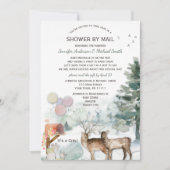 Dusche von Mail Forest Woodland Girl Baby Einladung (Vorderseite)