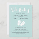 Dusche von Mail Oh Baby Feet Light Mint White Einladung (Vorderseite)