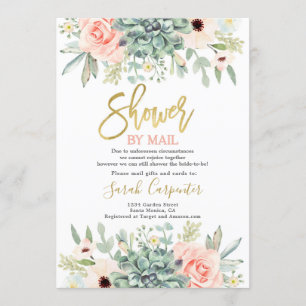 Dusche von Mail Succulents Brautparty Einladung
