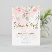 Dusche von Mail Vintag Blush Pink Roses Folieneinladung (Stehend vorne)