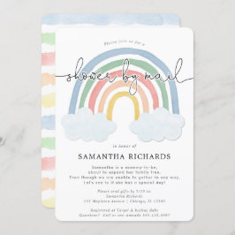 Dusche von Mail Wasserfarbe Regenbogen Babydusche Einladung