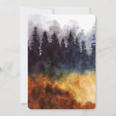 Dusche von Mail WatercolorForest Woodland Deer Bab Einladung (Rückseite)