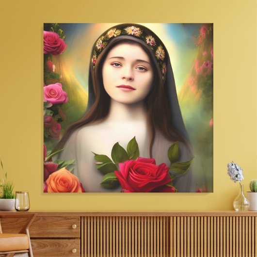 Dusche von Rose Leinwanddruck (Insitu (Wohnzimmer))