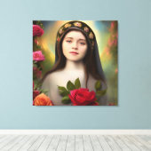 Dusche von Rose Leinwanddruck (Insitu (Holzboden))