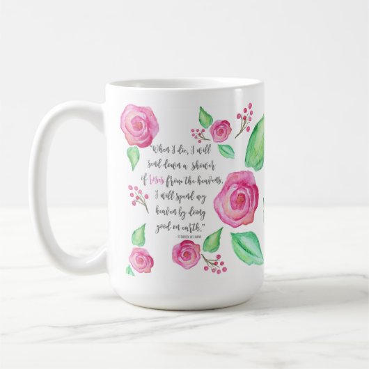 Dusche von RosenWatercolor Kaffeetasse (Links)
