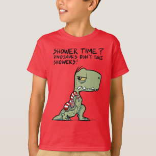 Dusche Zeit Lustiger T-Rex Dinosaurier Bad T-Shirt