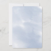 Duscheinladung | Pale Blue Watercolor Stroke Einladung (Rückseite)