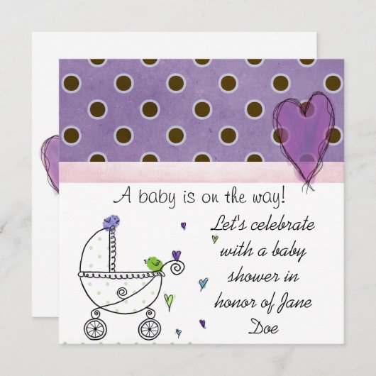 Duscheinlage Einladung (Vorne/Hinten)