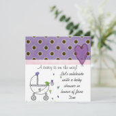 Duscheinlage Einladung (Stehend Vorderseite)