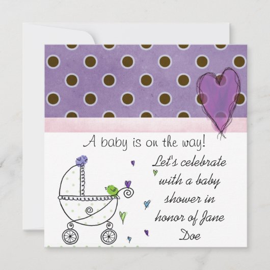 Duscheinlage Einladung (Vorderseite)