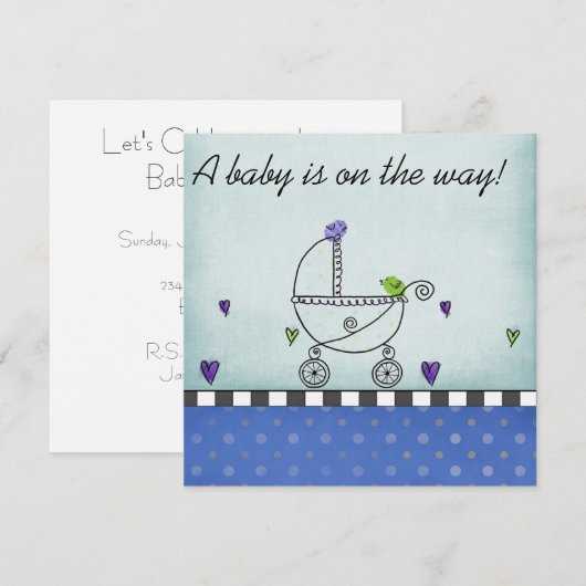 Duscheinlage Einladung (Vorne/Hinten)