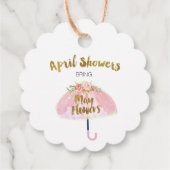 Duschen April bringen May Blume Baby Dusche Gefall Geschenkanhänger (Rückseite)