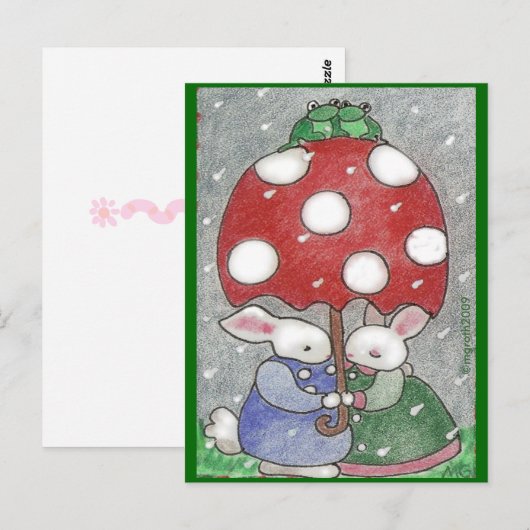 Duschen April Sonnige Postkarte (Vorne/Hinten)