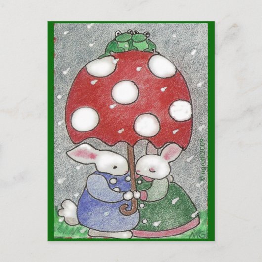 Duschen April Sonnige Postkarte (Vorderseite)