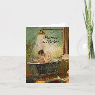 Duschen der Bride Note Card Einladung