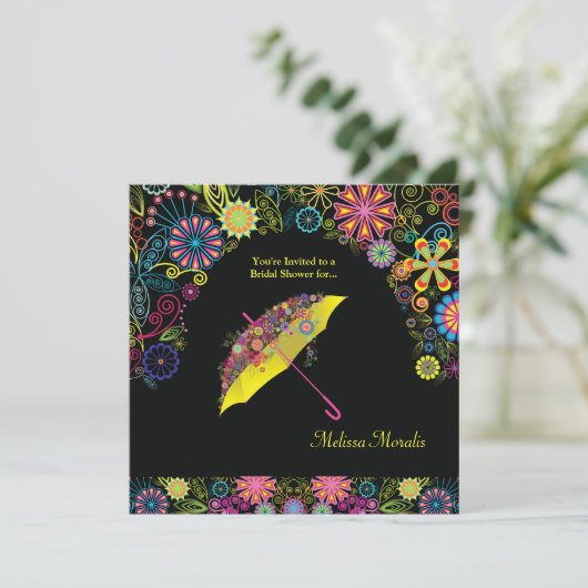 Duschen der Helligkeits-Einladung Einladung (Stehend Vorderseite)