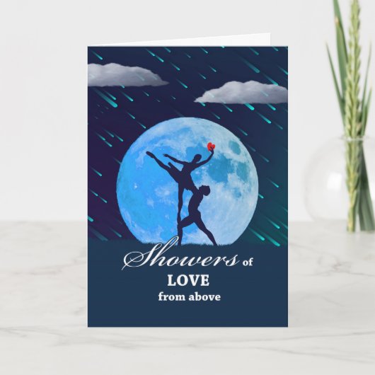 Duschen der Liebe, Jubiläum Ballet Tänzer Gedicht Karte (Vorderseite)