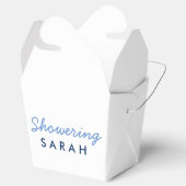 Duschen der Mama-to-be-Zelt Gefältbox - Weiß Blau Geschenkschachtel (Geöffnet)