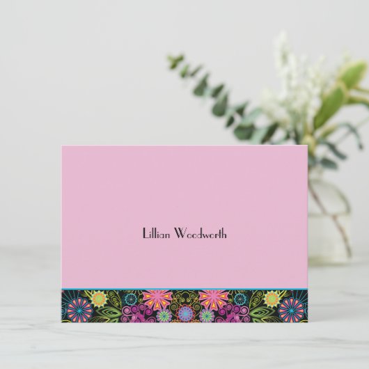 Duschen des Helligkeits-Rosas personalisiertes Einladung (Stehend Vorderseite)