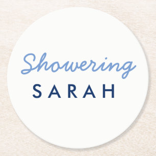 Duschen des Mama-to-Be-Babydusche Untersetzer Weiß