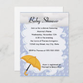 Duschen für glückliche Babydusche Einladung (Vorne/Hinten)