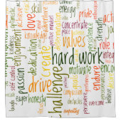 Duschen hinter motivierend Wörtern #2 Duschvorhang (Vorderseite)