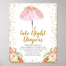 Duschen im April bringen Blume zu spät ins Abendes Poster