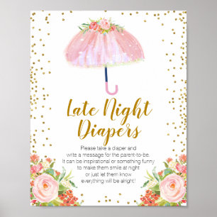 Duschen im April bringen Blume zu spät ins Abendes Poster