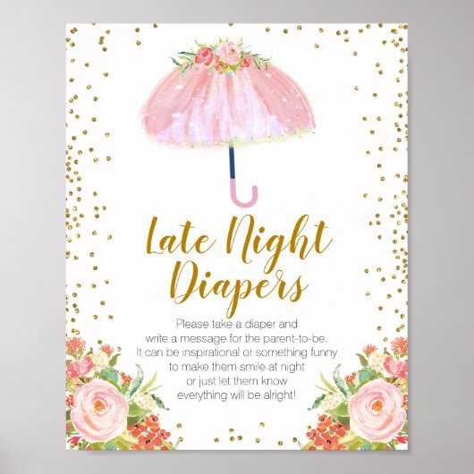 Duschen im April bringen Blume zu spät ins Abendes Poster (Vorne)