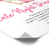 Duschen im April bringen Blume zu spät ins Abendes Poster (Ecke)