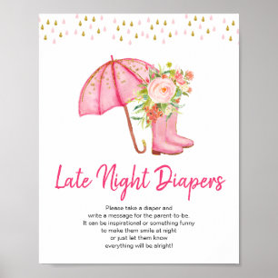 Duschen im April bringen Blume zu spät ins Abendes Poster