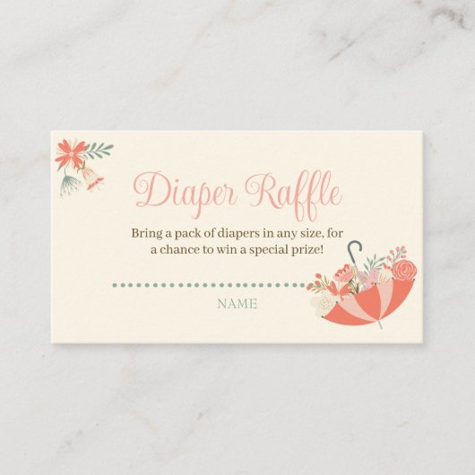 Duschen im April bringen die Blume zum Windeln Begleitkarte (Vorderseite)