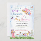 Duschen im April bringen im Mai Blume Frühjahrsdus Einladung (Vorderseite)